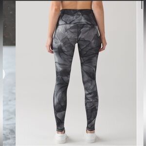 Lululemon Wunder Under Pant (Hi-Rise) Midnight‎ Tulle Multi Black Sz 2